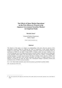 CGFS Publications - The Effects of Open Market Operations on the