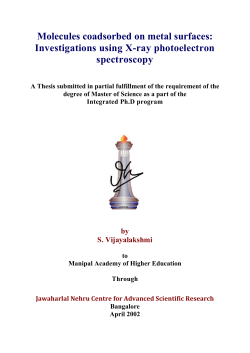 Molecules coadsorbed on metal surfaces