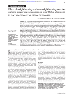 Effects of weight bearing and non-weight bearing exercises on bone