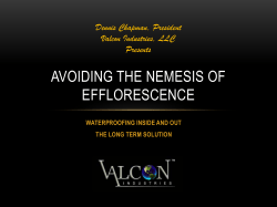 Avoiding The Nemesis Of Efflorescence