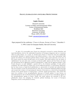 france, globalization and global protectionism
