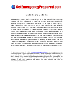 Landslides and Mudslides