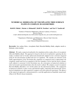numerical modelling of viscoplastic free surface flows in complex 3d