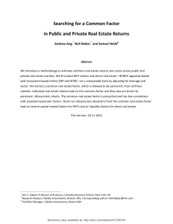 Searching for a Common Factor in Public and Private Real Estate