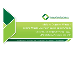 Melting Organics Waste - Seeing Waste Diversion Value in Ice Cream