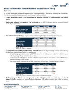 Equity fundamentals remain attractive despite market