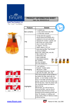 PRODUCT INFORMATION SHEET www.finum.com