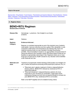 BEND+RITU - Cancer Care Ontario