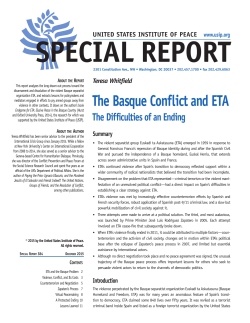 The Basque Conflict and ETA - Global Peace Operations Review