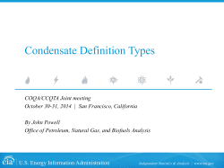 Condensate Definition Types - Crude Oil Quality Association