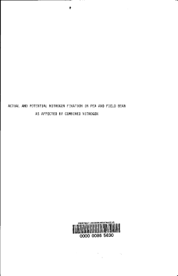 ACTUAL AND POTENTIAL NITROGEN FIXATION IN PEA AND