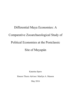 Differential Maya Economies: A Comparative Zooarchaeological