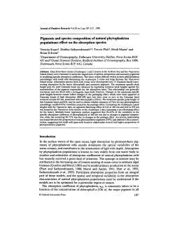 Pigments and species composition of natural