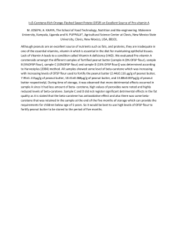 Is &beta;-Carotene-Rich Orange-Fleshed Sweet Potato