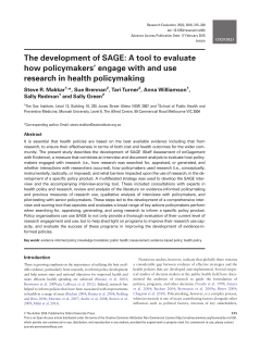 The development of SAGE: A tool to evaluate