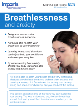Breathlessness and anxiety