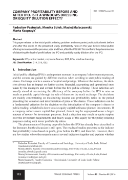 COMPANY PROFITABILITY BEFORE AND AFTER IPO. IS IT A