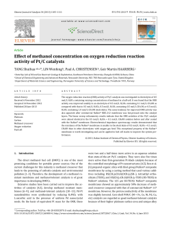Effect of methanol concentration on oxygen reduction