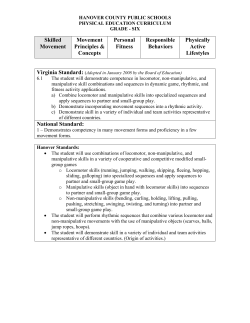 PE Curriculum Guide - Hanover County Public Schools