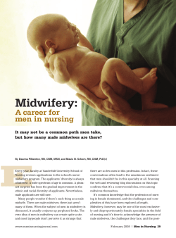 Midwifery a Career for Men in Nursing