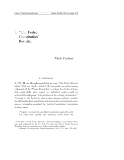 "Our Perfect Constitution" Revisited