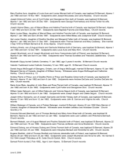 1882 1 Mary Eveline Aure, daughter of Louis Aure and Louise