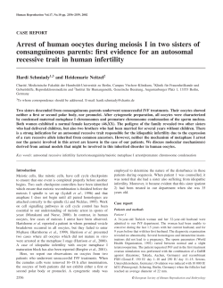 Arrest of human oocytes during meiosis I in two sisters of