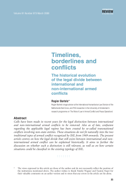 Timelines, borderlines and conflicts