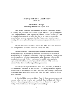 The Story: Is It True? Does It Help?