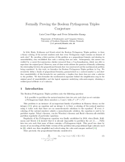 Formally Proving the Boolean Pythagorean Triples Conjecture