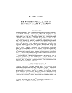 the intonational realization of contrastive focus in