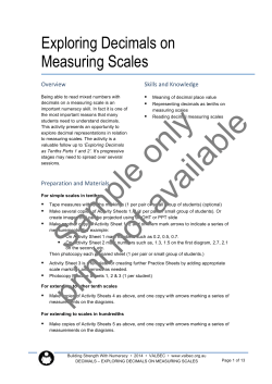 Exploring Decimals on Measuring Scales