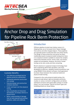 Anchor Drop and Drag Simulation for Pipeline Rock