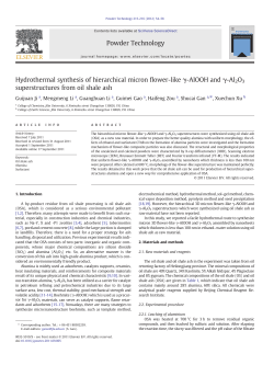 Hydrothermal synthesis of hierarchical micron flower-like &gamma;