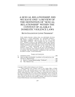 A Sexual Relationship, Did We Have One?