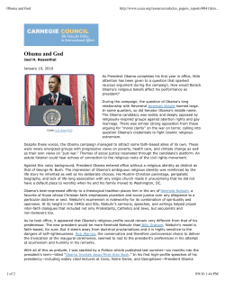 Obama and God - carnegiecouncil.org