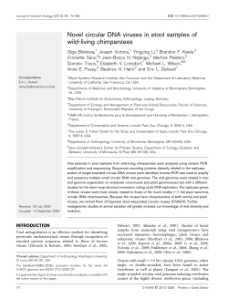 Novel circular DNA viruses in stool samples of wild