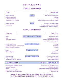 Classroom Discipline Plan