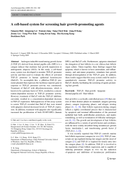 A cell-based system for screening hair growth