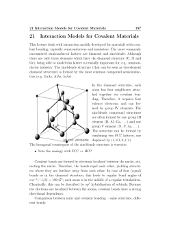 21 Interaction Models for Covalent Materials