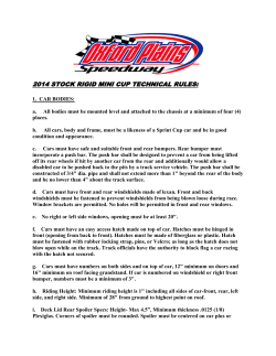 2014 stock rigid mini cup technical rules