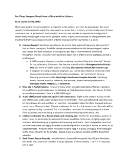 Most naturopathic recommendations are specific