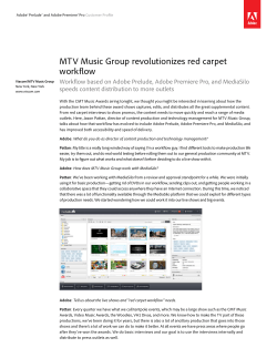 MTV Music Group revolutionizes red carpet workflow
