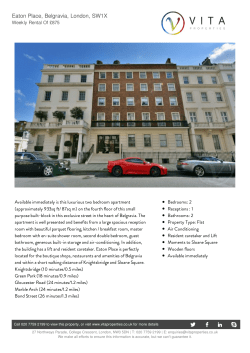Eaton Place, Belgravia, London, SW1X