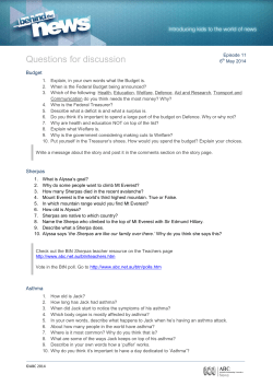 Questions for discussion