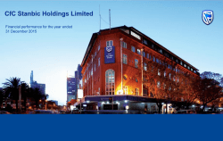 CfC Stanbic Holdings 2015 Full Year Results