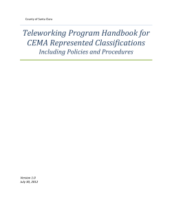 Teleworking Program Handbook for CEMA Represented