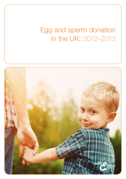 Egg and sperm donation in the UK: 2012&ndash;2013