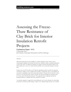 Assessing the Freeze-Thaw Resistance of Clay Brick for Interior