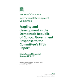 Fragility and development in the Democratic Republic of Congo
